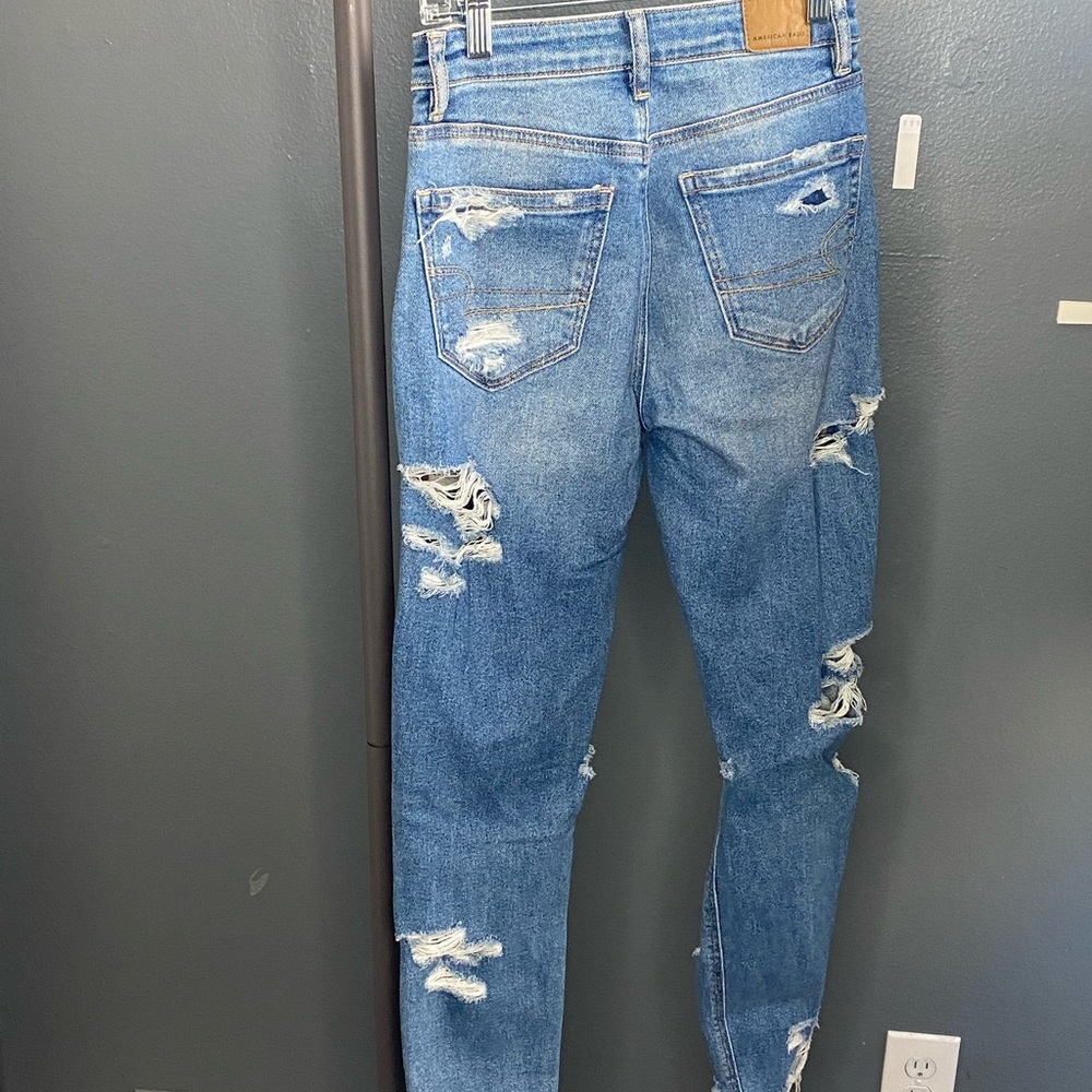 American Eagle Distressed Mom Jeans